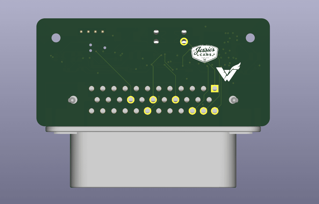 Manifold board 3D render, back view