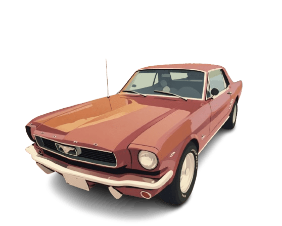 Cartoon Ford Mustang